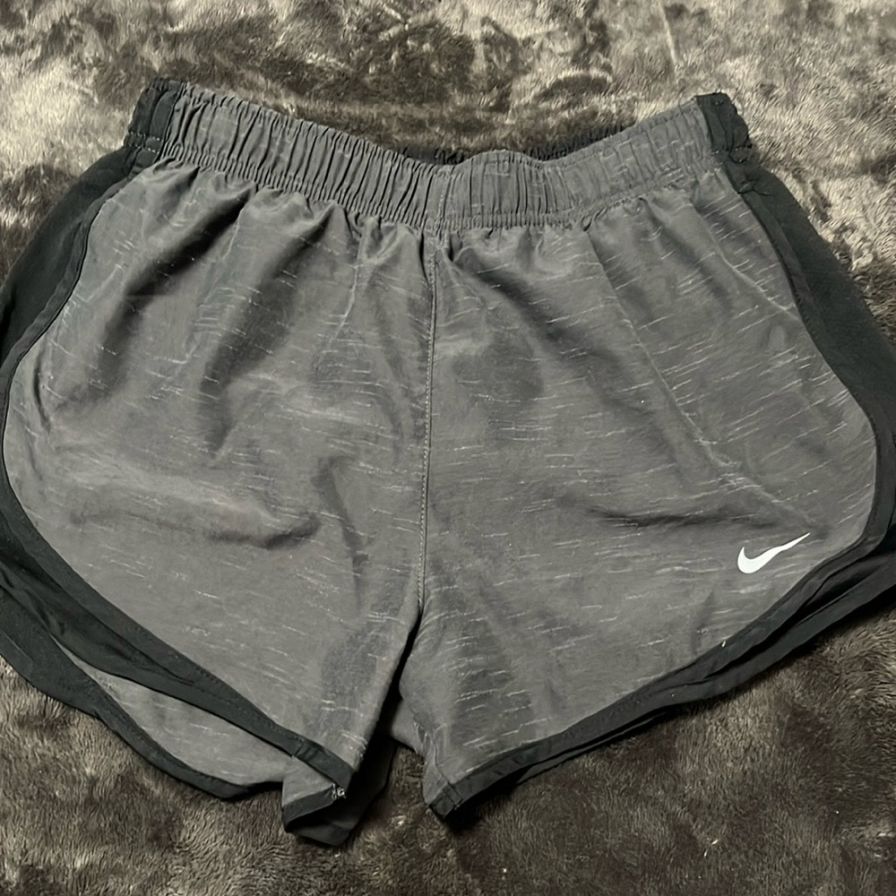 Nike running shorts, size small, dark grey and black.
